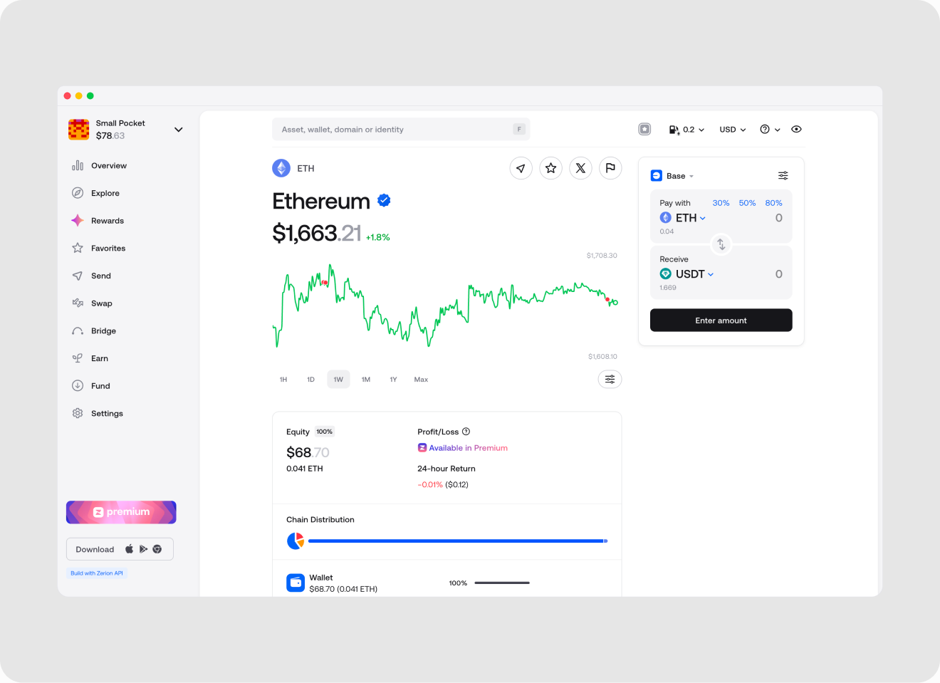 Zerion web — asset detail